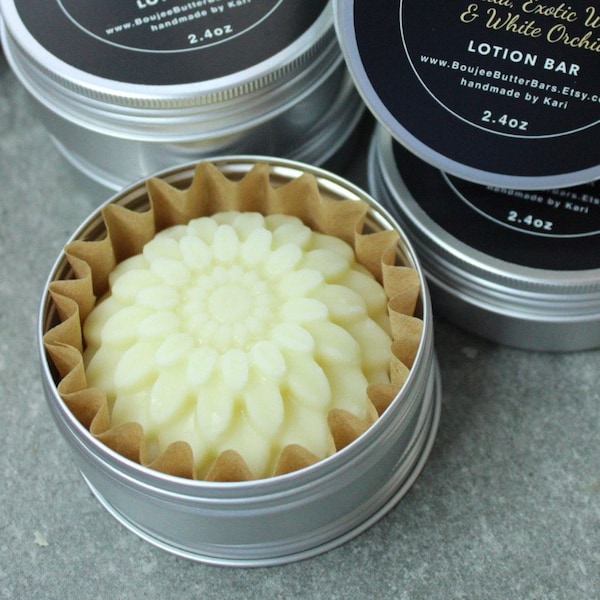 Vanilla, Exotic Wood, & White Orchid Scented Lotion Bar