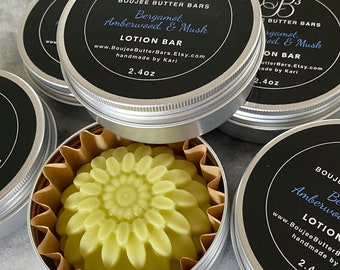 Bergamot, Amberwood, & Musk Scented Lotion Bar