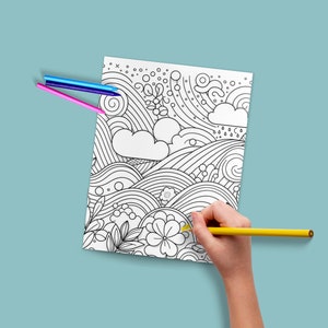 Abstract Coloring Pages | Digital Downloads | Abstract Coloring Book | Printable Abstract Colouring Pages | Instant Download