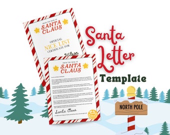 Brev från jultomten | Nordpolen, Nice List-intyg (utskrivbart)