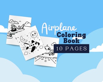 Airplane Coloring Pages | Kids Aviation Activity (Digital Download)