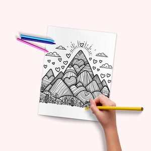 Heart Coloring Book | Printable Coloring Pages | Valentine&#39;s Coloring Pages | Valentines Coloring Pages | Kids Coloring Book
