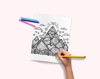Livro de colorir de corações | Atividade divertida para crianças (páginas para imprimir)