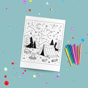 Boho Nature Coloring Pages | Calming Landscapes (Digital Download)