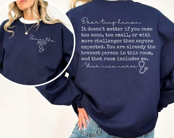 Custom NICU Nurse Sweatshirt, Personalized Neonatal Intensive Care Unit Nurse Sweater, Neonatal ICU RN Crewneck, Gift for Baby Nurse