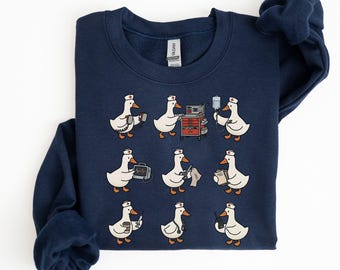 Emergency Nurse Goose Sweatshirt, Funny ER Nurse Sweater, New Emergency Department Crewneck, Gift for Emergency Room Tech