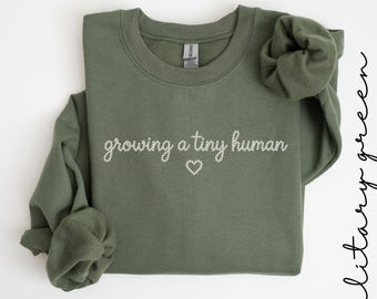 Pregnancy Announcement Sweatshirt, Maternity Sweater, Baby Shower Crewneck, New Mom Gift, Pregnancy Reveal Gift for Mom To Be