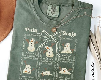 Funny Pain Scale Shirt, Christmas Nurse Sweatshirt, Medical Holiday Tshirt, Xmas Gift for Nurse, Healthcare Worker Pain Assessment, Triage