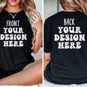 Front And Back Custom Text Logo Shirt, Custom Text Shirt, Double Sided Design Shirt, Personalized Custom Shirt, Customize Your Own Shirt
