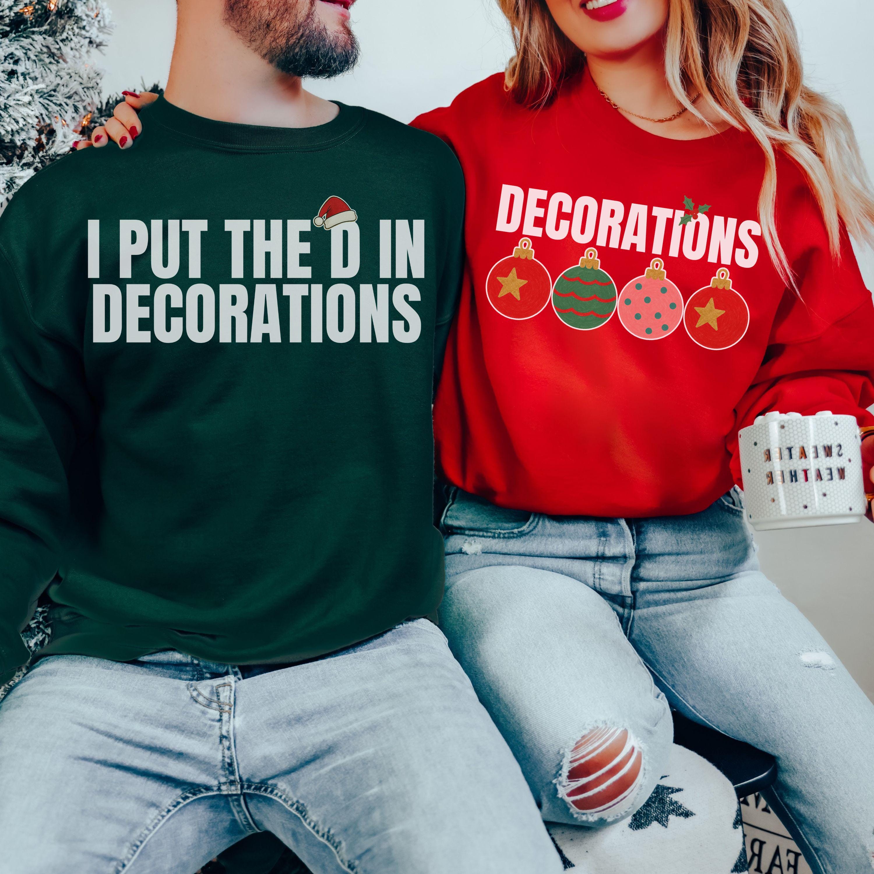 Inappropriate Sweaters Couples Christmas Sweatshirt, Matching Inappropriate Couples PJ Tshirt ...