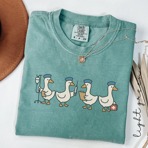 Funny Nurse Comfort Colors Shirt, Sarcastic Registered Nurse Sweatshirt, New Nurse Graduation Gift for RN, Humorous Goose School Nursing Tee