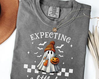 Halloween Pregnancy Announcement Shirt, Spooky Pregnancy Reveal Tshirt, Funny Ghost Maternity Sweatshirt, Baby Reveal Gift for Mom To Be
