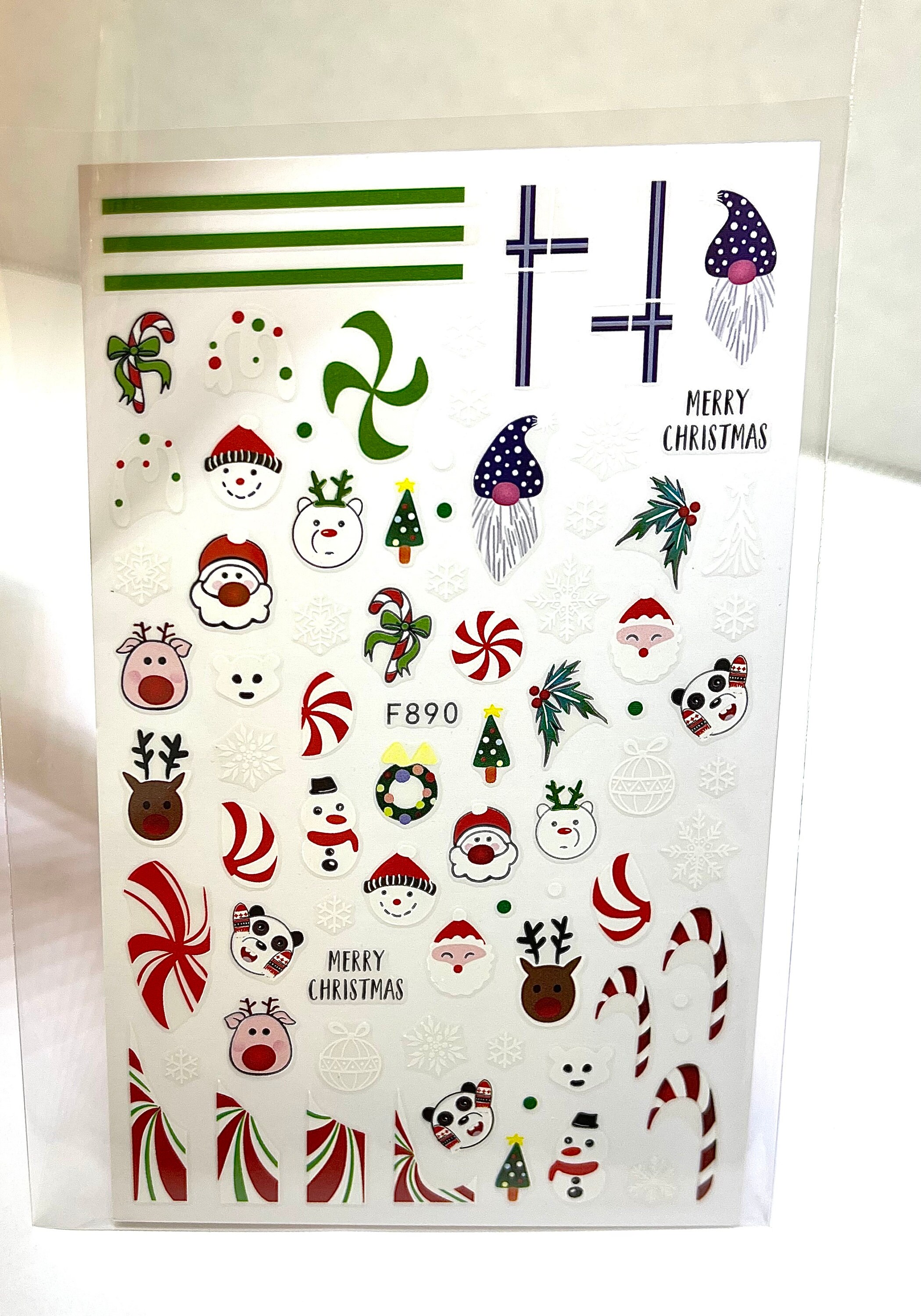 Christmas/winter Nail Art Stickers Decals - Etsy