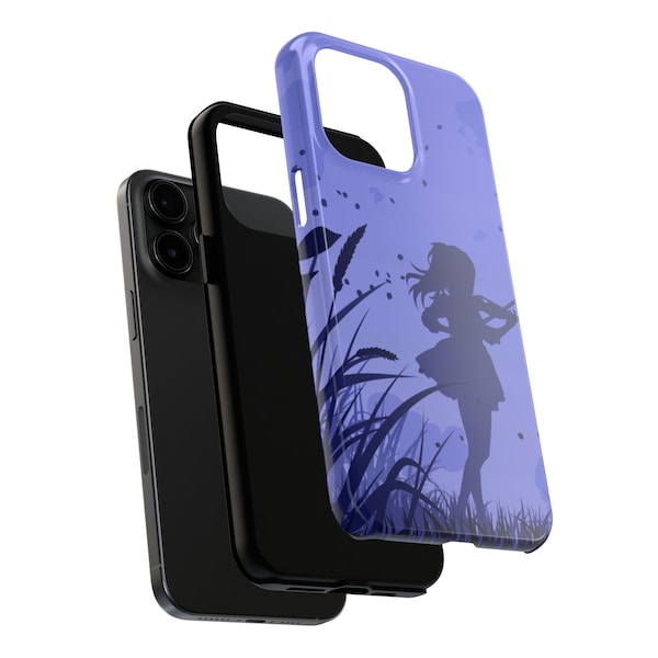 Girl with the Violin, Purple Phone Case, Instrumental Phone Case, Violin Phone Case (Glossy) Tough Phone Cases