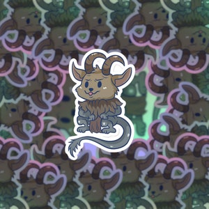 Adorable Goatman - Vinyl Sticker | Cryptozoology | Cryptidcore | Cottagecore | Adventurecore | Mystery