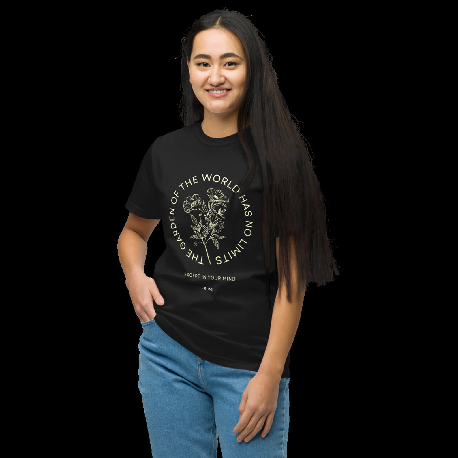 Rumi Quotes Fine Short Sleeve Womens T Shirt - Shine - Navy/ Multi