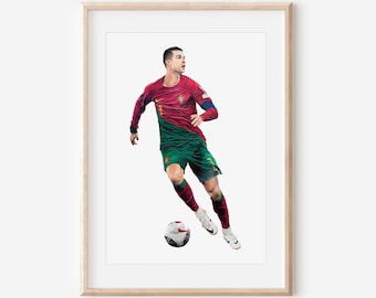 クリスティアーノ・ロナウドの色鉛筆アート：サッカーレジェンド