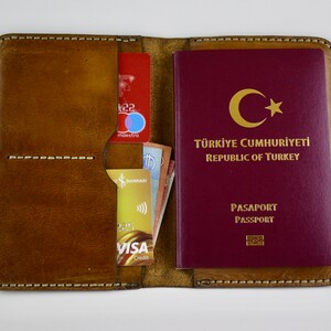 Passaporte de couro, passaporte, carteira de passaporte, carteira, passaporte de couro genuíno, carteira de passaporte de couro marrom, carteira de couro louco, couro