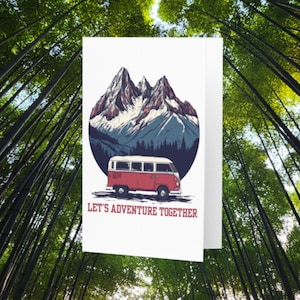 Hiking Greeting Card, Adventure Card, Outdoorsy Birthday Card, Nature Lover Stationery, Wanderlust Thank You Card