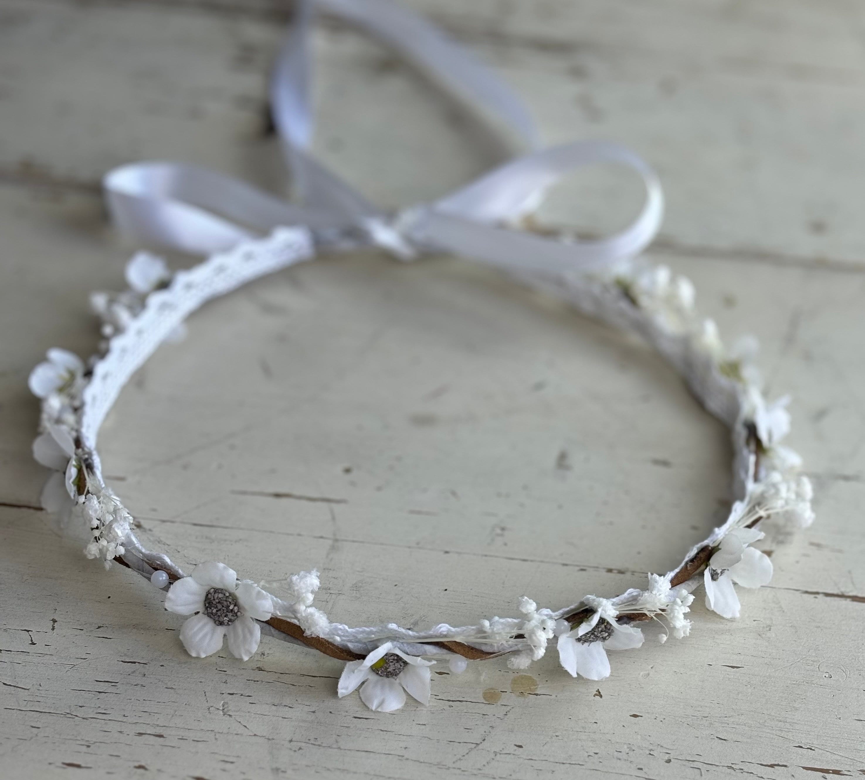 1970’s Vintage Wide Floral Headband, Deadstock, Garden Party French Headband Vintage Floral Hard Headband – ANDI main image 2