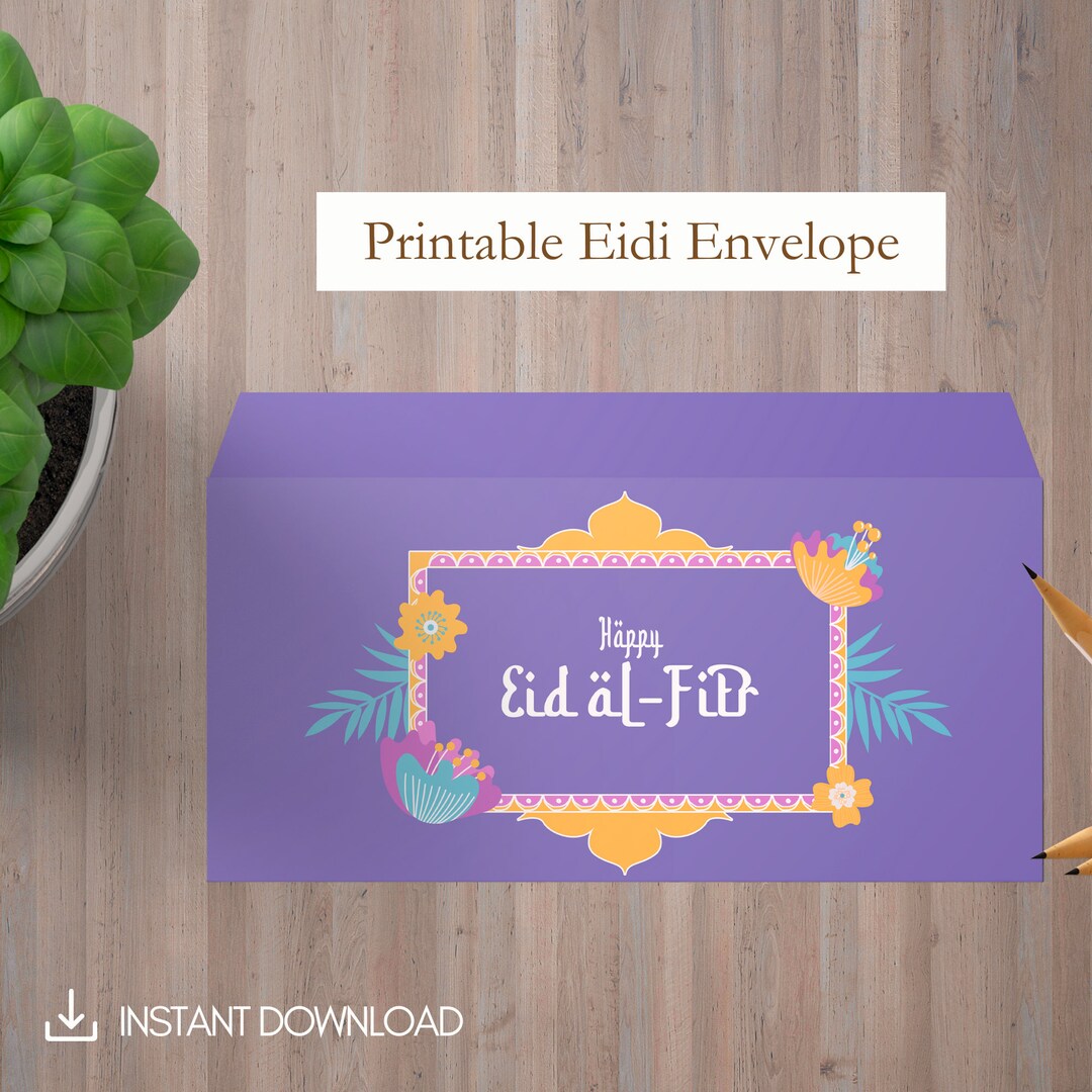 Eidi Envelope Eid Al Adha Mubarak Envelope Etsy
