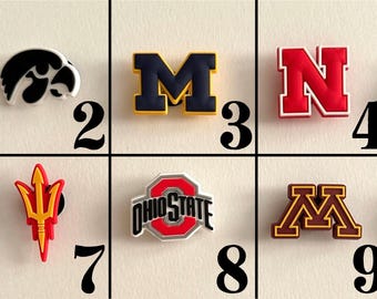 College Teams Shoe Charms #2