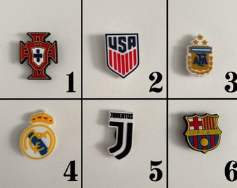 Soccer Teams Shoe Charms