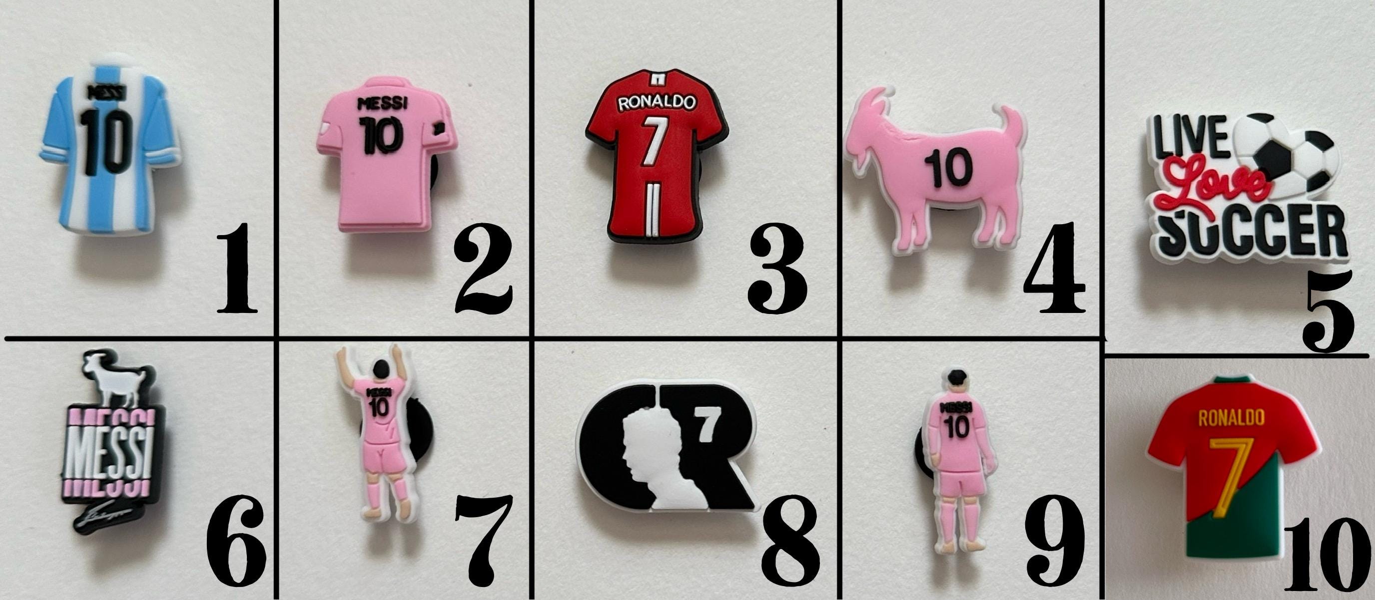 Messi and Ronaldo Shoe Charms