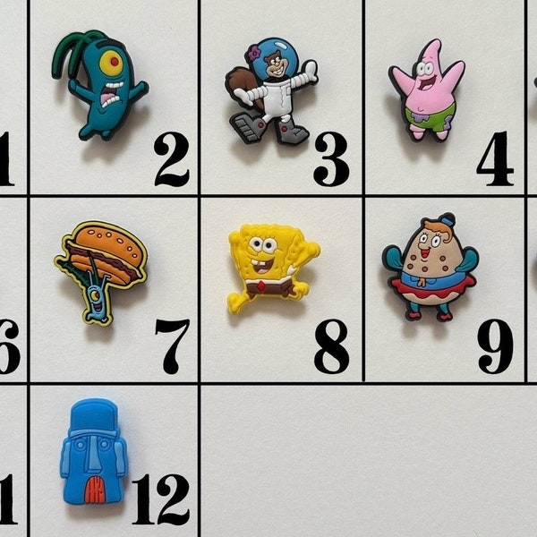 croc charms spongebob
