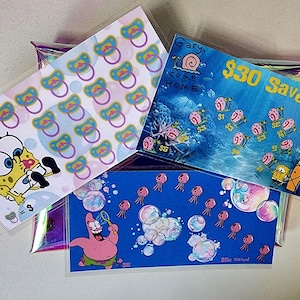 Paquete de Bob Esponja, Desafíos de ahorro, divertido, tamaño A6, Mini desafíos de ahorro, BikiniBottoom, Aprobado por niños, formas divertidas de ahorrar dinero, ahorros fáciles