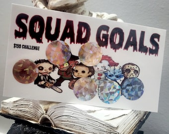 Squad Goals Halloween Scratch & Save Challenge Laminated