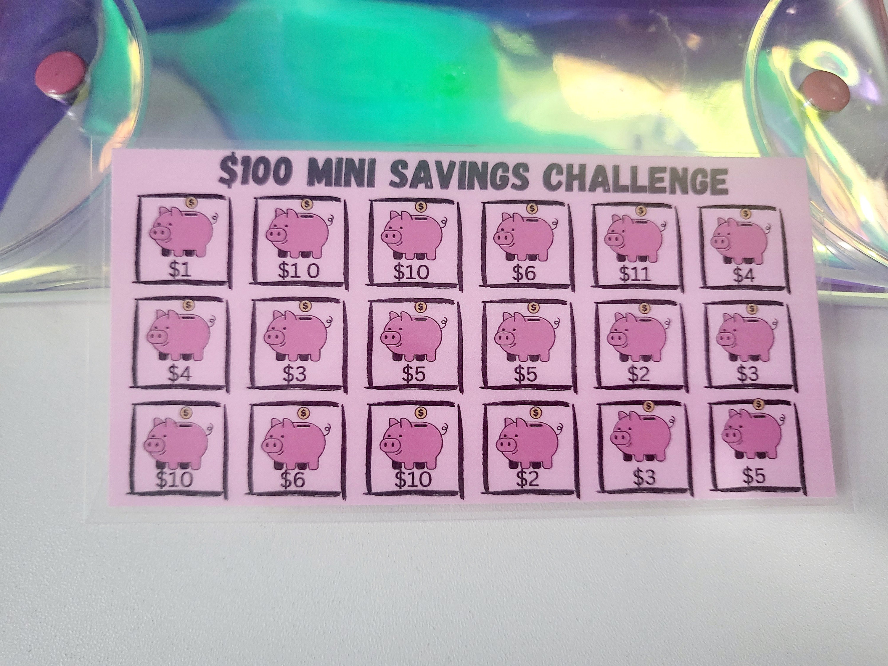 100 Mini Savings Challenge Saved Etsy