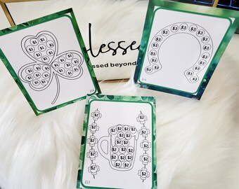 St Patrick's Day Color & Save- Savings  - NON LAMINATED  | March Savings | Fun Savings |Mini Challenges | Coloring Savings