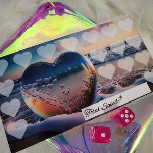 Valentines Roll & Save Savings Challenge | |Hearts| Dice Savings Challenge | Free Dices Included | Dice To Save |Roll The Dice| Dice