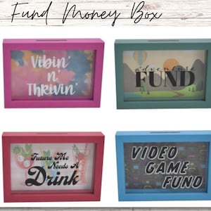Christmas Gift | Stocking Stuffer |  Bank Box | Savings Bank Shadow Box | | Personalized Gift |Christmas Ideas