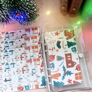 Christmas Themed Savings Binder 1080 Saved | Christmas Savings Challenge Bundle | Binder Included