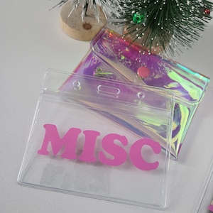 Mini sobres de efectivo tamaño billetera / sobres laminados transparentes / sobre de relleno tamaño billetera / etiquetas personalizables