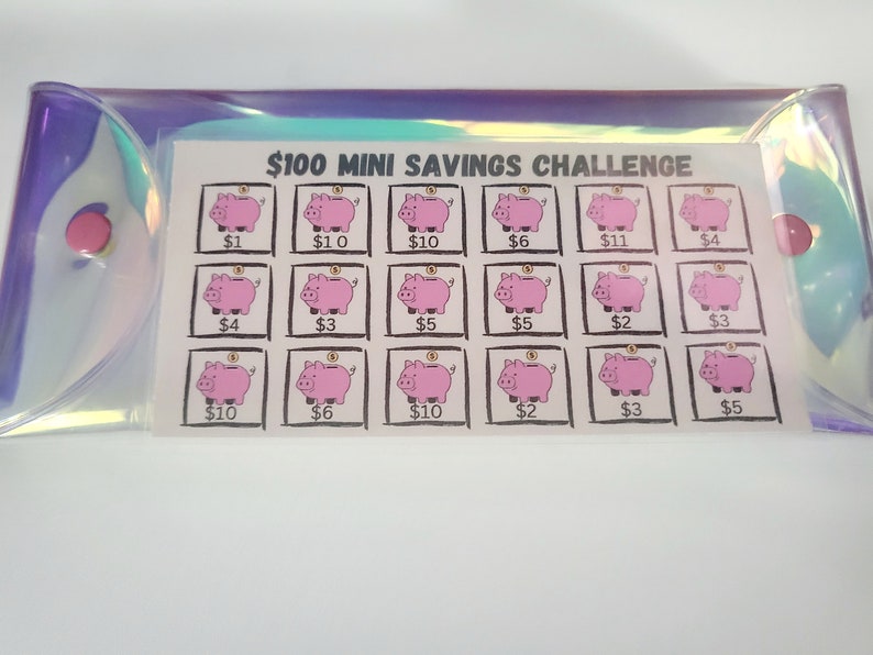 100 Mini Savings Challenge Saved Etsy