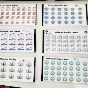 A6 - Universal Studios Laminated Savings Challenge Tracker