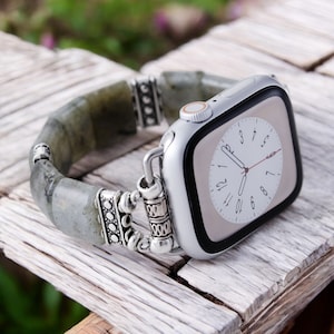 Labradorite Apple Watch Strap | Band 38mm 40mm 41mm 42mm 44mm 45mm 46mm 49mm | Compatible with all Apple Samsung Garmin Watch Series