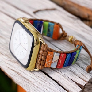Colourful Imperial Jasper Apple Watch Strap | Band 38mm 40mm 41mm 42mm 44mm 45mm 46mm 49mm | Compatible with all Apple Garmin Watch Series
