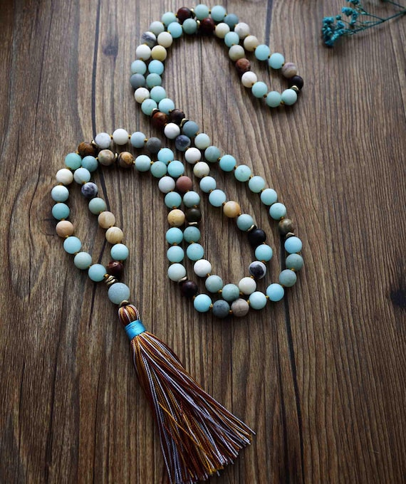 Amazonite mala beads discount