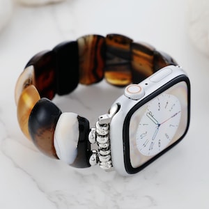Agate Apple Watch Strap | Band 38mm 40mm 41mm 42mm 44mm 45mm 46mm 49mm | Compatible with all Apple Samsung Garmin Watch Series