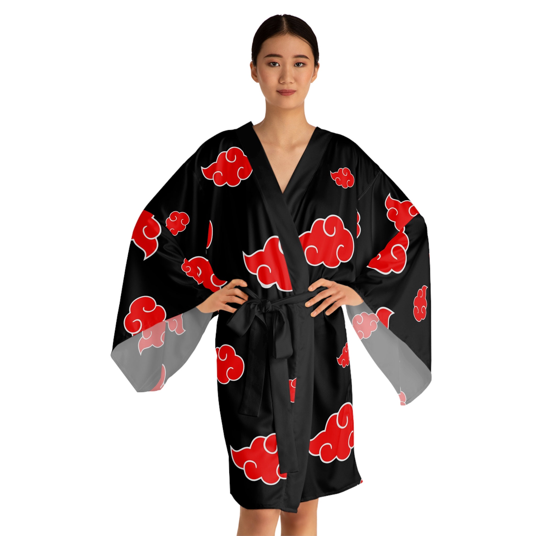 Anime Naruto Uchiha Itachi Cosplay Costume Kimono Robe Adult Sleepwear