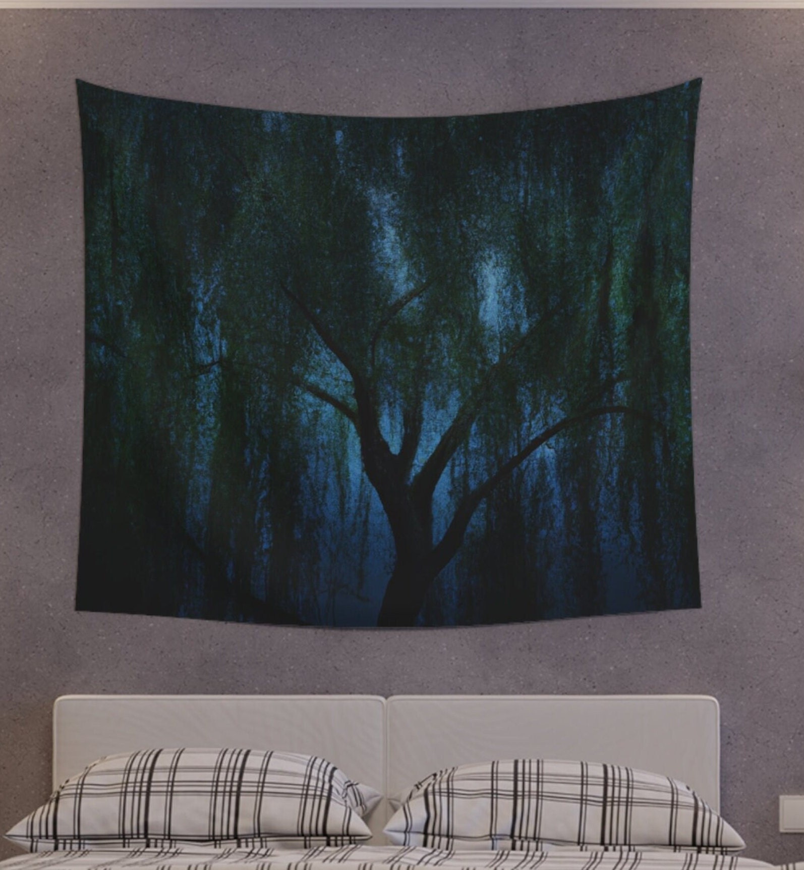 Blue willow tapestry sale