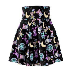 Pastel Goth Skater Skirt: Kawaii Harajuku Fashion