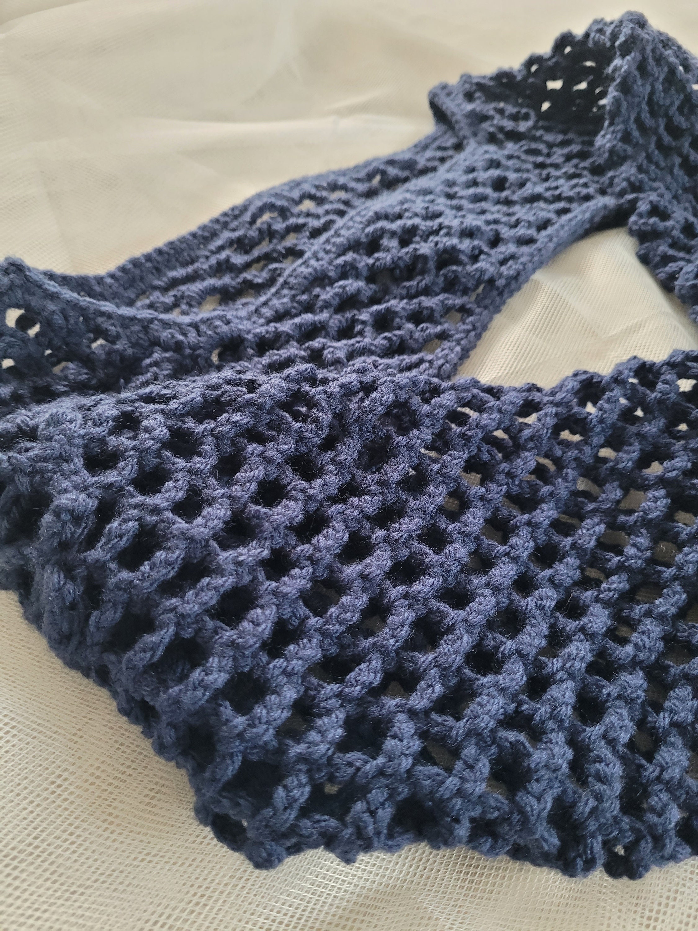 Crochet Knitted Bolero Shrug Extra Cropped Top, Handmade Mesh Fishnet ...