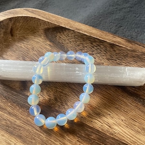 Mondstein Opal Perlen Armband