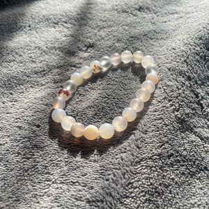 Marine agate beaded bracelet