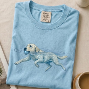 Comfort Colors Swimming Labrador Shirt, Golden Lab Shirt, Labrador Retriever Tee, Lab Dog Mom T-shirt, Gift for Dog Lover Labrador Retriever image 1